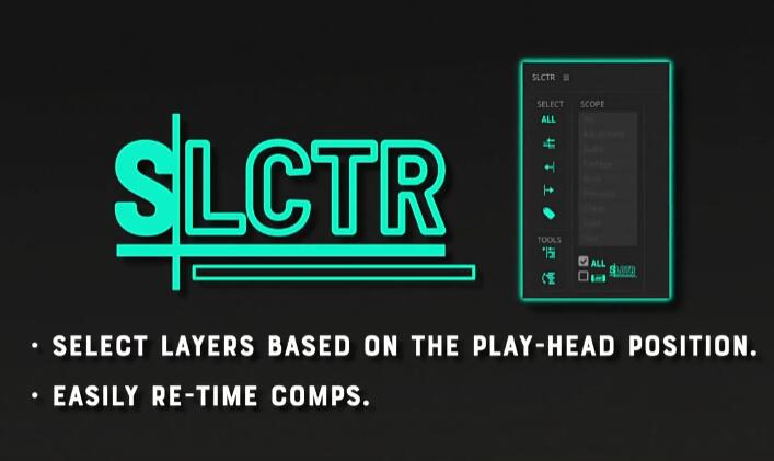 AE脚本 时间线图层类型快速选择管理工具 SLCTR V1.0+使用教程