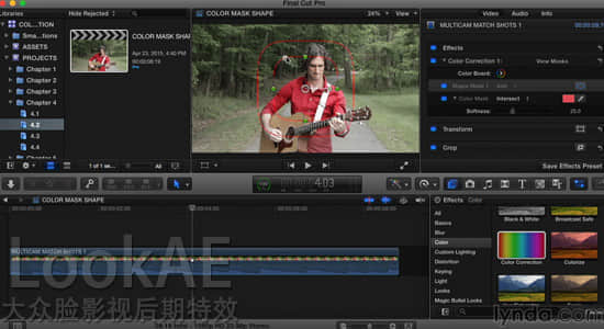 FCPX教程：高级调色讲解教程 Lynda – Final Cut Pro X Guru: Color Correction-精品资源站