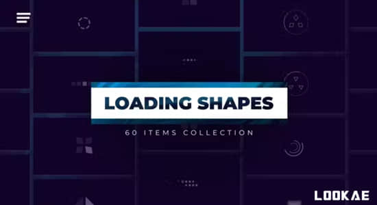 AE模板-60种独立加载读取MG图形动画 Loading Shapes-精品资源站