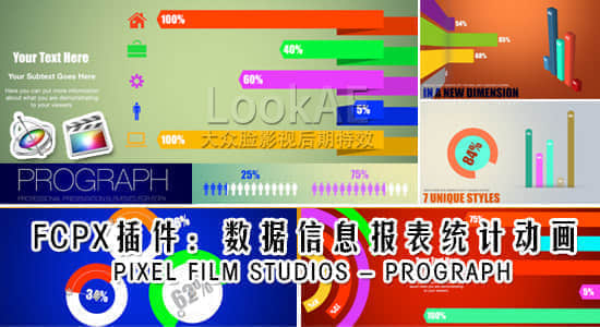 FCPX插件：数据信息报表统计动画 PIXEL FILM STUDIOS – PROGRAPH-精品资源站