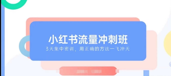 小红书流量冲刺班2025，最懂小红书的女人，快速教你2025年入局小红书-精品资源站