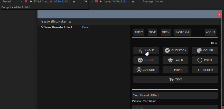 AE脚本-表达式特效自定义控件组合 Pseudo Effect Maker V2.2.16 + 使用教程