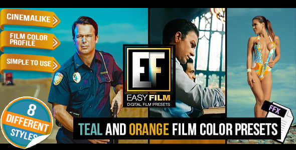 AE预设：电影大片风格调色预设 Easy Film – Professional Footage Color Presets-精品资源站