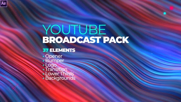 AE模板-37组视频社交媒体开场过渡标题图形背景动画 YTB Channel Broadcast Pack 37 Elements-精品资源站