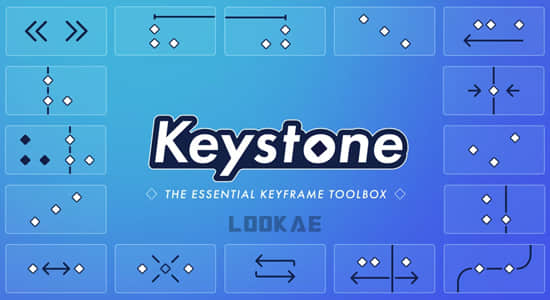 中文汉化AE脚本-关键帧复制粘贴对齐镜像拉伸调节控制工具 Keystone v1.1.1-精品资源站
