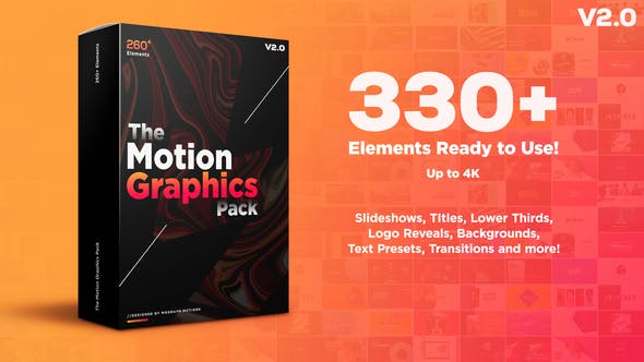 AE模板-330种时尚图文包装排版设计动画 Motion Graphics Pack V2-精品资源站