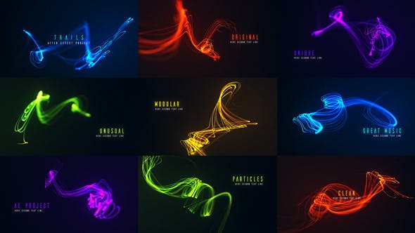 AE模板-大气唯美抽象粒子线背景文字标题开场片头动画 Particle Titles-精品资源站