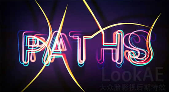 AE教程：三维 Particular 粒子线条描边文字动画特效