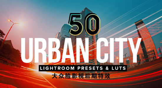50种夜晚城市夜景LUTS调色预设（FCPX/PR/PS/AE/达芬奇/OFX/LR）50 Urban City Lightroom Presets LUTs-精品资源站