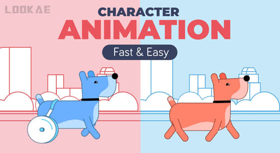 快速制作简单的MG卡通角色动画AE教程(英文字幕)  Fast & Easy Character Animation in After Effects-精品资源站