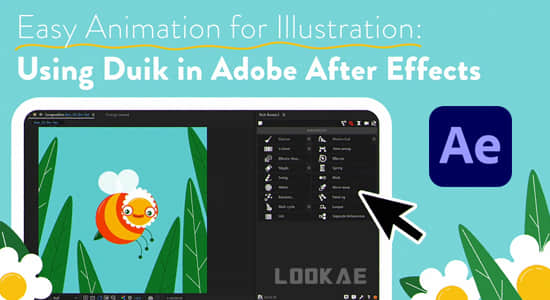 AE教程-蜜蜂角色Duik绑定动画学习 Easy Animation for Illustration Using Duik in AE-精品资源站