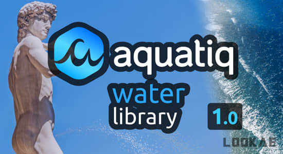 Blender插件-三维水流喷泉大海瀑布特效预设 Water Library Aquatiq 1.0.0-精品资源站