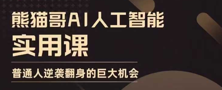 AI人工智能实用课，实在实用实战，普通人逆袭翻身的巨大机会-精品资源站