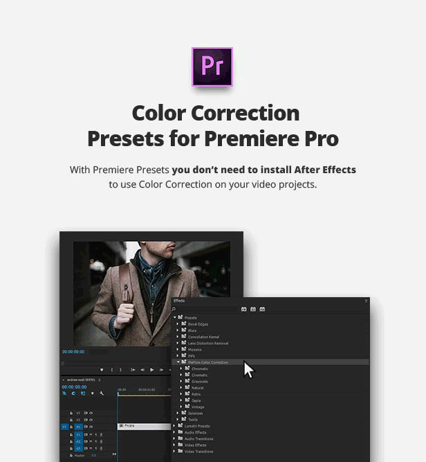 45款PR电影级调色预设-PixFlow Color Correction