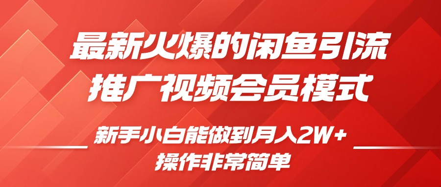 闲鱼引流推广影视会员，0成本就可以操作，新手小白月入过W+【揭秘】-精品资源站