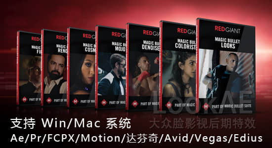 红巨人降噪磨皮美颜调色插件套装Red Giant Magic Bullet Suite v13.0.16 Win/Mac-精品资源站