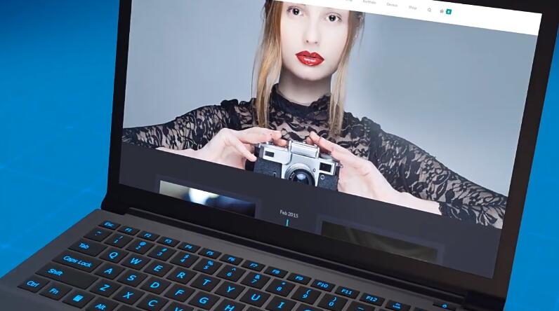 AE模板 三维场景笔记本电脑网站页面介绍展示动画 Website Presentation 3D Laptop