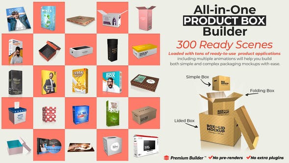 AE脚本/模板-三维盒子产品包装介绍展示动画工具包 All-in-One Product Box Builder-精品资源站