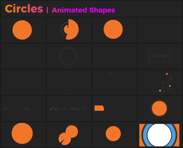 AE模板-860个时尚文字标题排版设计转场背景气泡图形元素动画V18