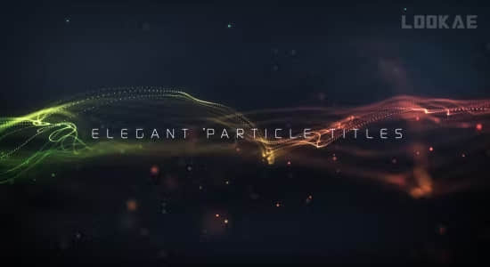 AE模板-抽象线条粒子背景文字标题开场动画 Elegant Particle Titles-精品资源站
