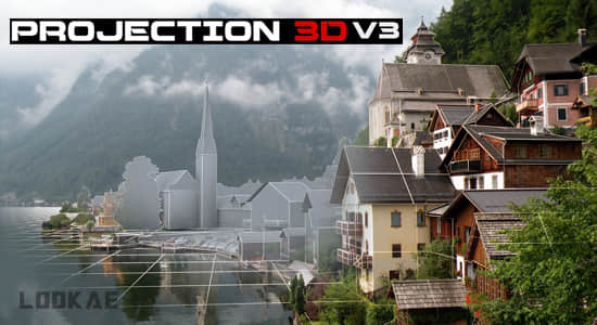 AE脚本-平面图片投射三维空间摄像机视差动画 Projection 3D v3.1 Win/Mac-精品资源站