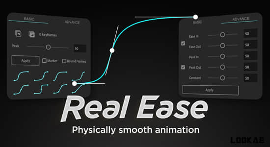 AE脚本-关键帧缓入缓出流畅曲线动画 Real Ease V1.0+使用教程-精品资源站