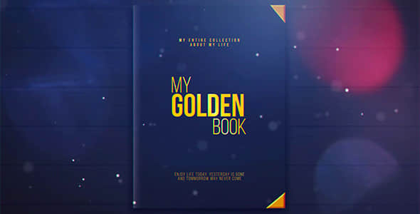AE模板-唯美光斑电子相册展示 My Golden Book-精品资源站