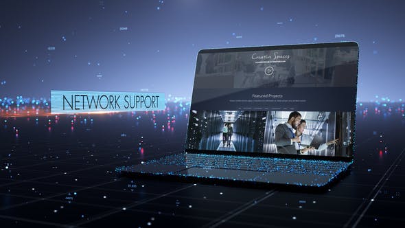 AE模板-数字科技信息网络图文介绍企业宣传展示 Digital Promo-精品资源站