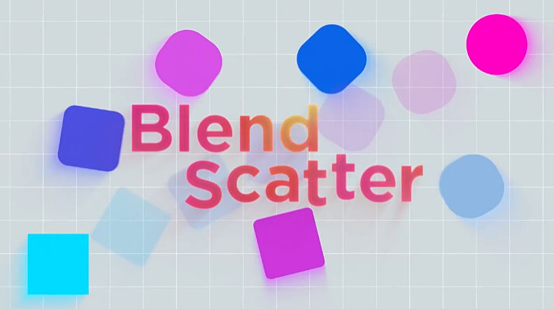 AE图层混合分散属性3D动画脚本 Blend Scatter v1.4附使用教程