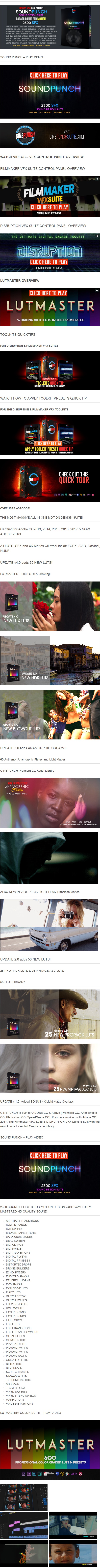 视频特效LUTs调色素材音效预设套装 CINEPUNCH Master Suite 5.0 Win/Mac-LookAE.com 视频特效LUTs调色素材音效预设套装 CINEPUNCH Master Suite 5.0 Win/Mac