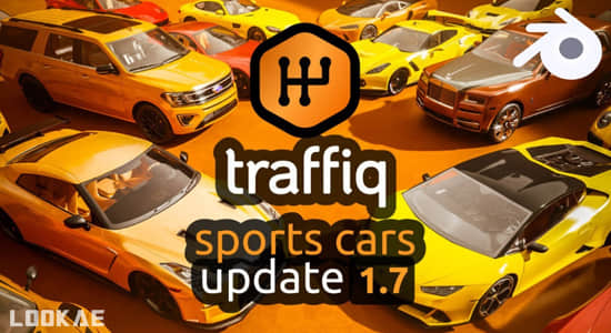 Blender插件-Car – Traffiq Library – Rigged Cars V1.7.1 交通工具汽车三维模型绑定预设-精品资源站