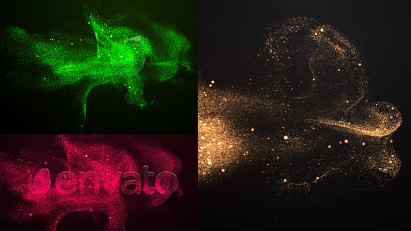 AE模板-飞散颗粒抽象粒子LOGO标志片头 Particle Sand Logo Reveal-精品资源站