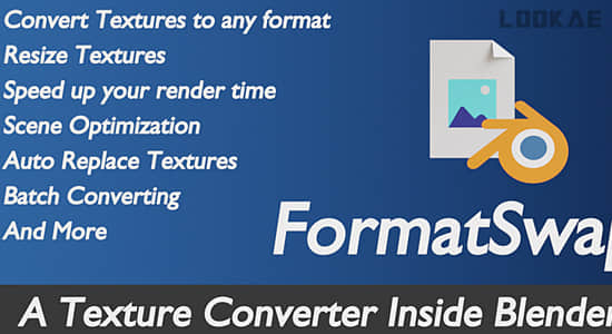 材质贴图格式转换Blender插件 Formatswap V1.0.9.3-精品资源站