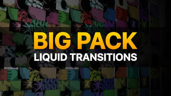 AE模板-50多种流体液体溶解图形遮罩视频转场 Liquid Transitions Big Pack-精品资源站