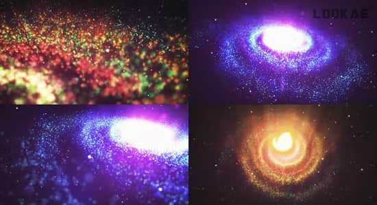 唯美大气漂亮星云宇宙粒子LOGO展示片头AE模板 The Universe Logo-精品资源站