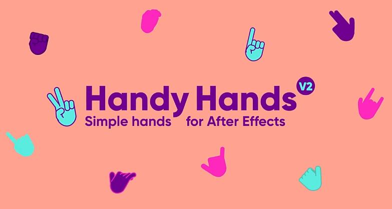 AE脚本 轻松设计双手图形手势动画 Handy Hands 2 v1.1
