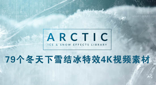 视频素材-79个冬天下雪冰冻结冰特效4K视频合成素材-精品资源站