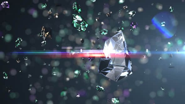 AE模板：三维钻石LOGO标志片头 Diamonds Explosion Logo Reveal-精品资源站