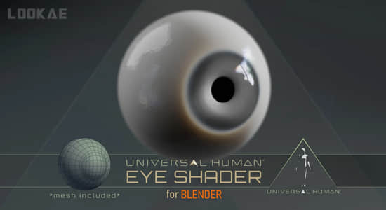 三维真实眼球着色器节点Blender预设 Universal Human Eye Shader 1.0-精品资源站