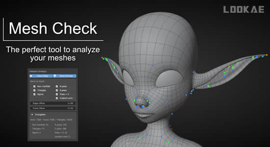 Blender插件-检查优化模型面片工具 Mesh Check GPU Edition V0.4.0-精品资源站