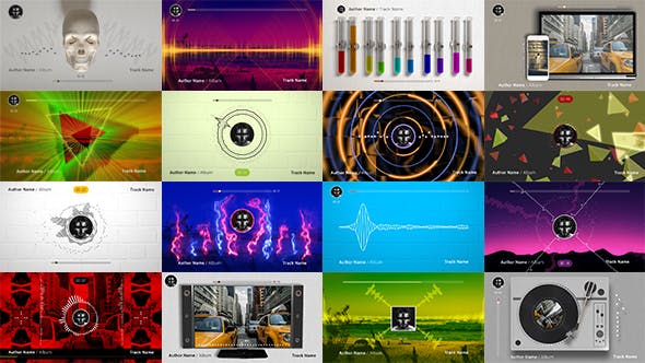 AE模板-50种音乐频谱可视化场景动画特效 Audio Spectrum Music Visualizers-精品资源站