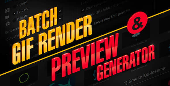 AE脚本：批量生成输出html网页GIF预览脚本 aw_PreviewGenerator v1.4-精品资源站