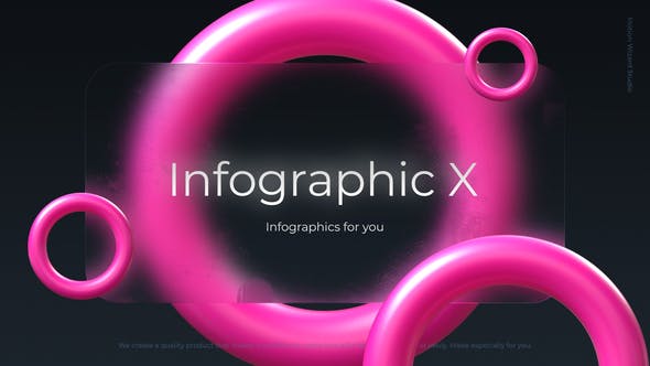 AE/PR模板-设计感十足三维信息数据图表展示介绍动画 Infographic X-精品资源站