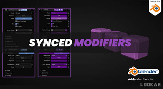 Blender插件-同时给多个模型增添效果 Synchronize Modifiers V2.2.0-精品资源站