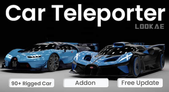 Blender插件-三维汽车模型预设 Car Teleporter V1.0.8.2-精品资源站