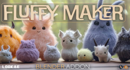 Blender插件-逼真毛发生成器 Fluffy Maker V1.0.0-精品资源站