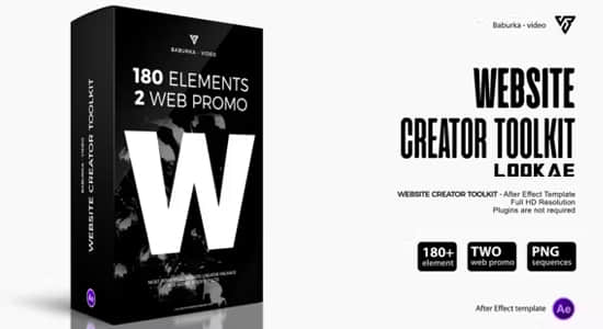 AE模板-手机平板电脑应用网页界面创建宣传展示动画 Website Creator Toolkit-精品资源站