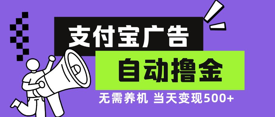 （13101期）支付宝广告全自动撸金，无需养机，当天落地500+-精品资源站
