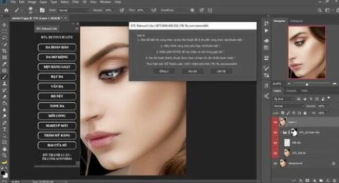 DTL Retouch Lite 1.2专用人像精修磨皮锐化美白PS插件