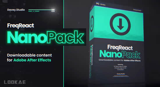 AE模板-音频可视化图形循环视觉效果 The Nano Pack-精品资源站